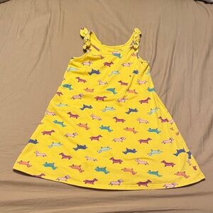 Cat & Jack Yellow Dachshund Dog Dress - Size S 6/6X